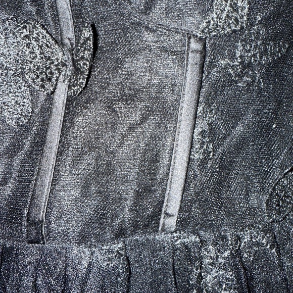 Black 3D Butterfly Tulle Maxi Dress Corset Bodice Romantic Goth Fairycore Size 8 - Picture 9 of 16